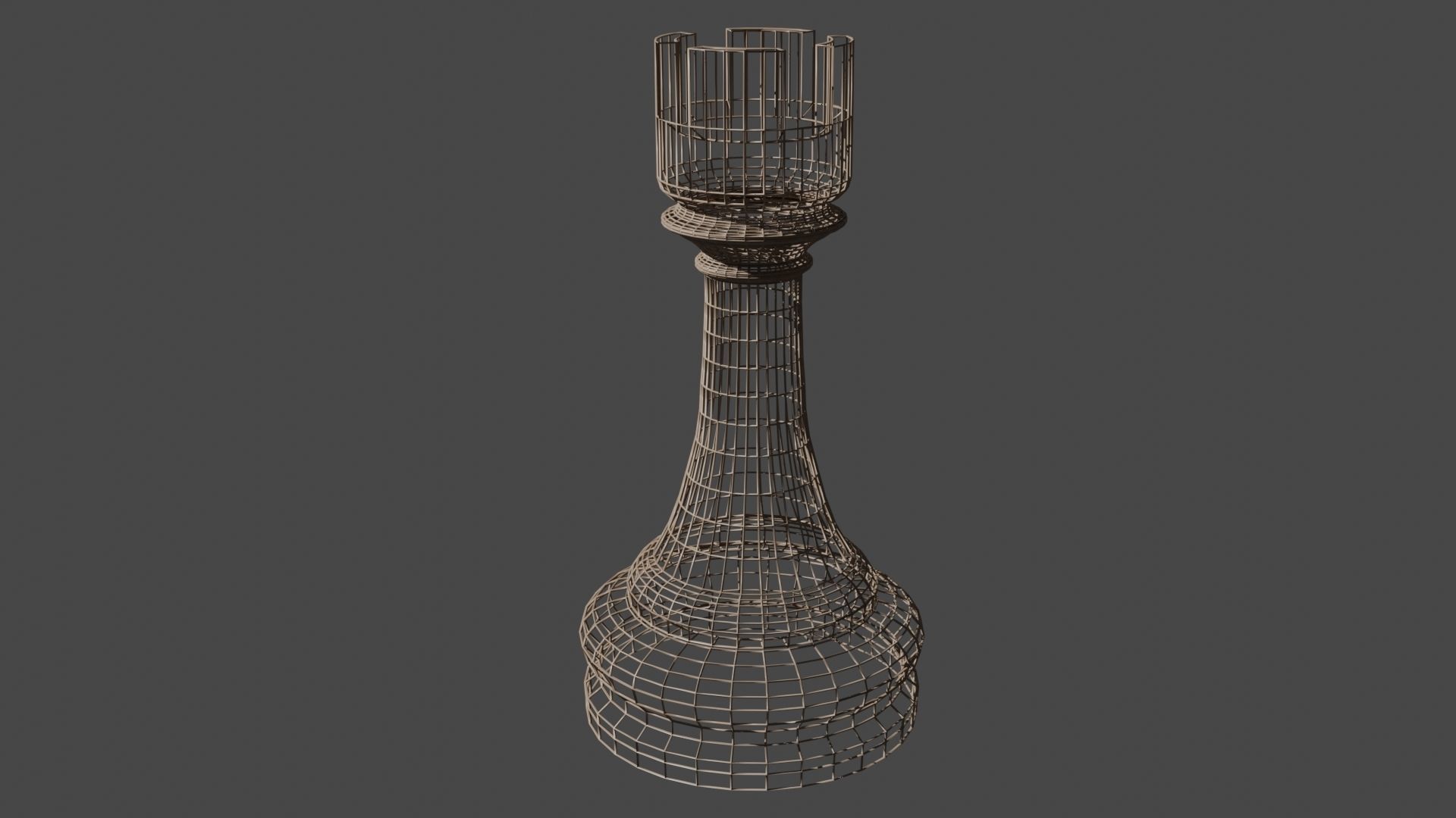 Wooden Rook Chess Pieces 3D model_4