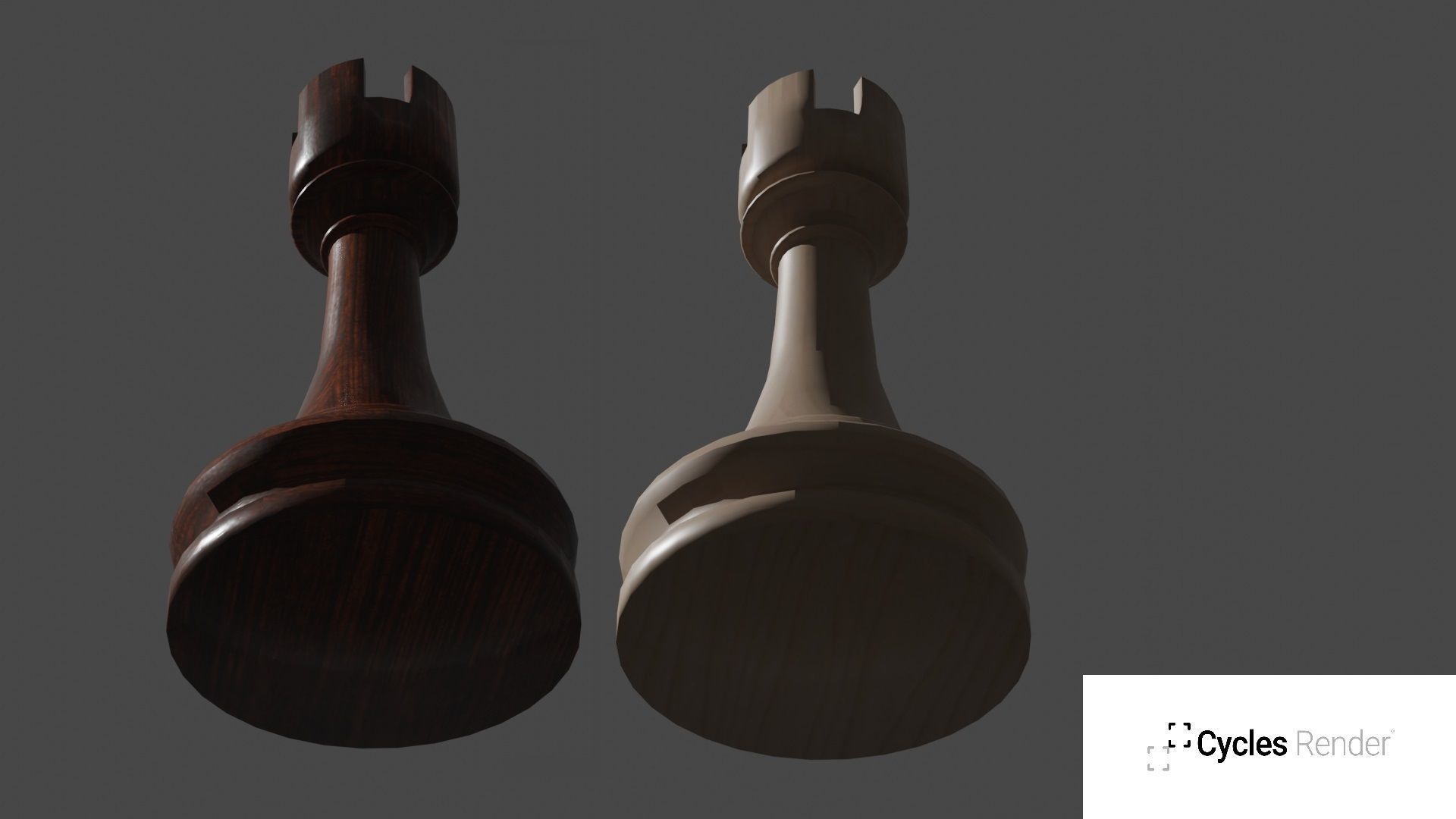 Wooden Rook Chess Pieces 3D model_5