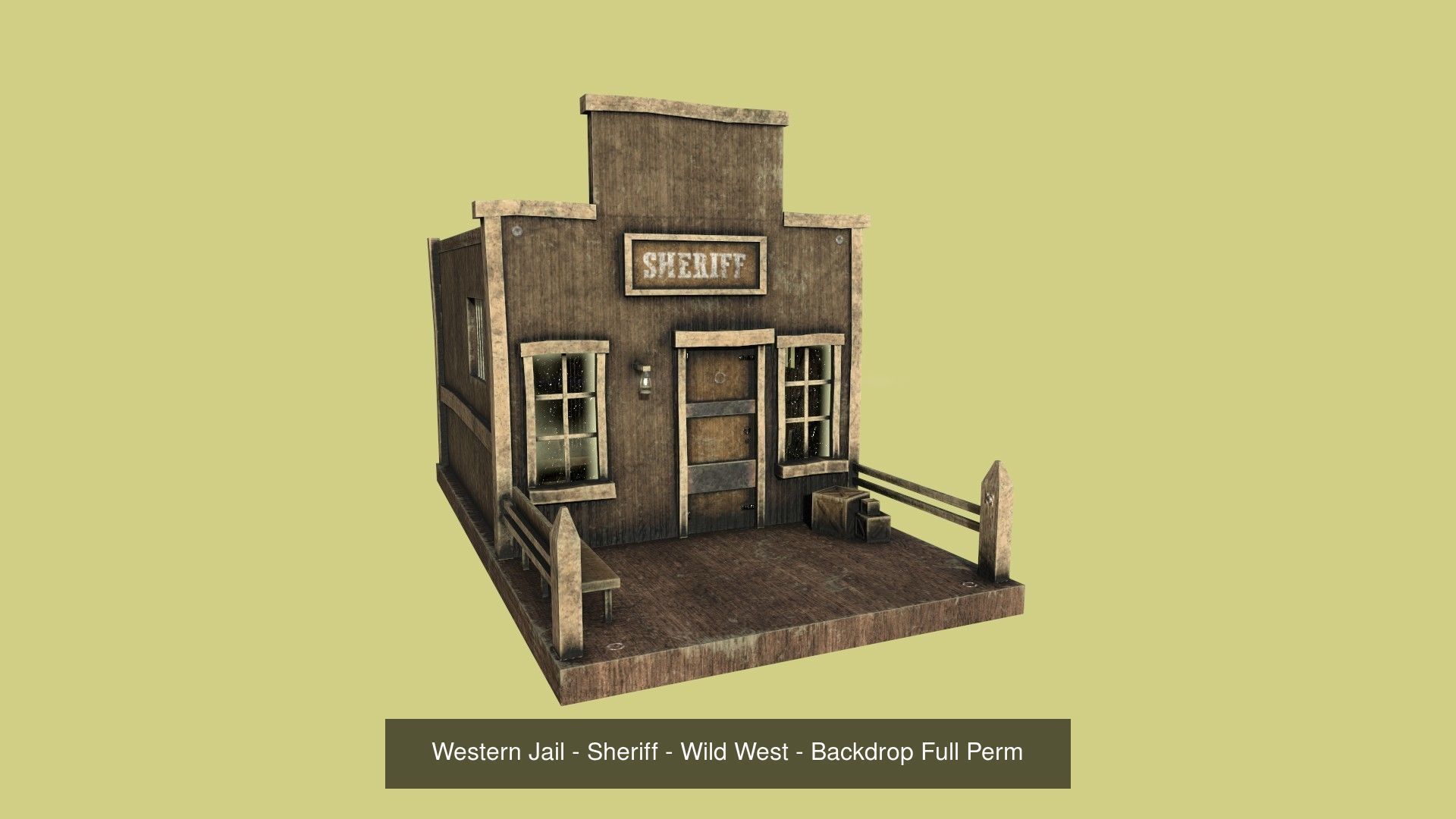 10 Wild West Building Collection - Western Backdrop Full Perm _5