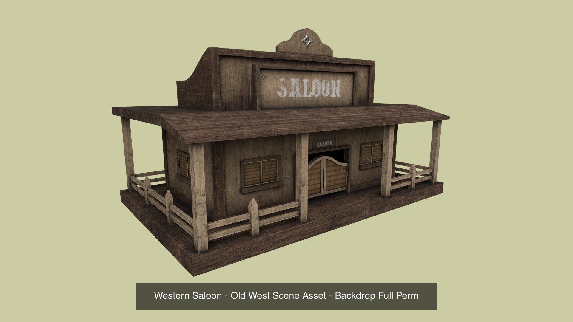 10 Wild West Building Collection - Western Backdrop Full Perm _2