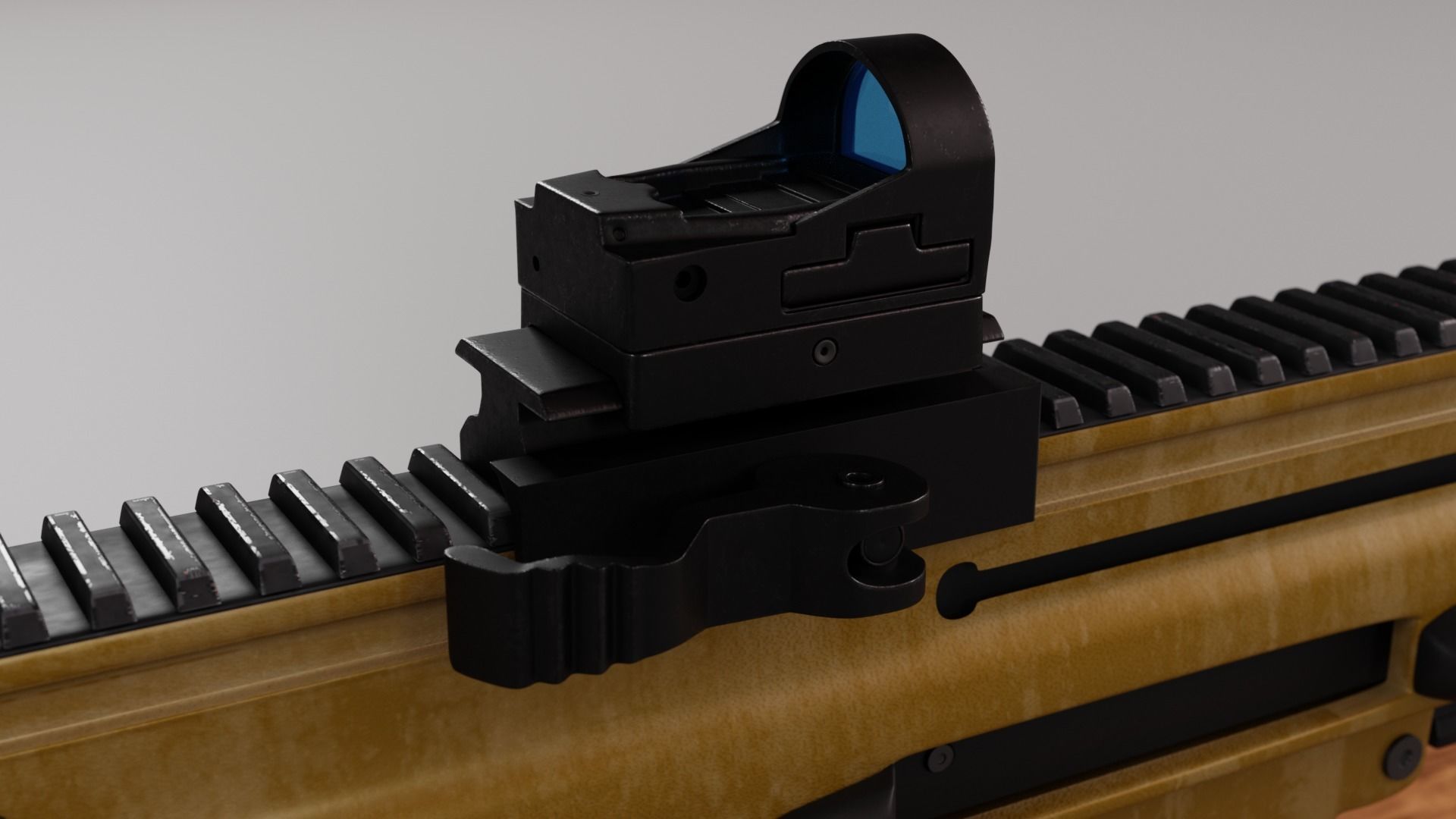 Scar-H rifle 3D model_5