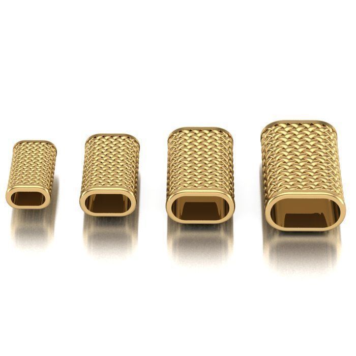 CHARMS three gold woven bracelets 3D print model_1