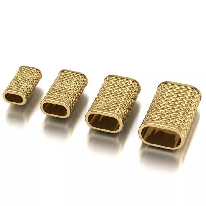 CHARMS three gold woven bracelets 3D print model_0