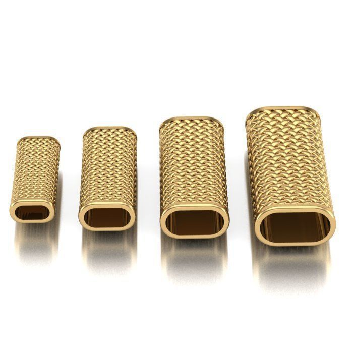 CHARMS three gold braided straps 3D print model_1