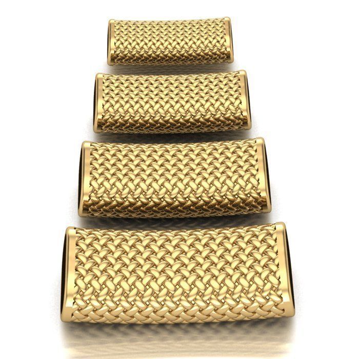 CHARMS three gold braided straps 3D print model_2