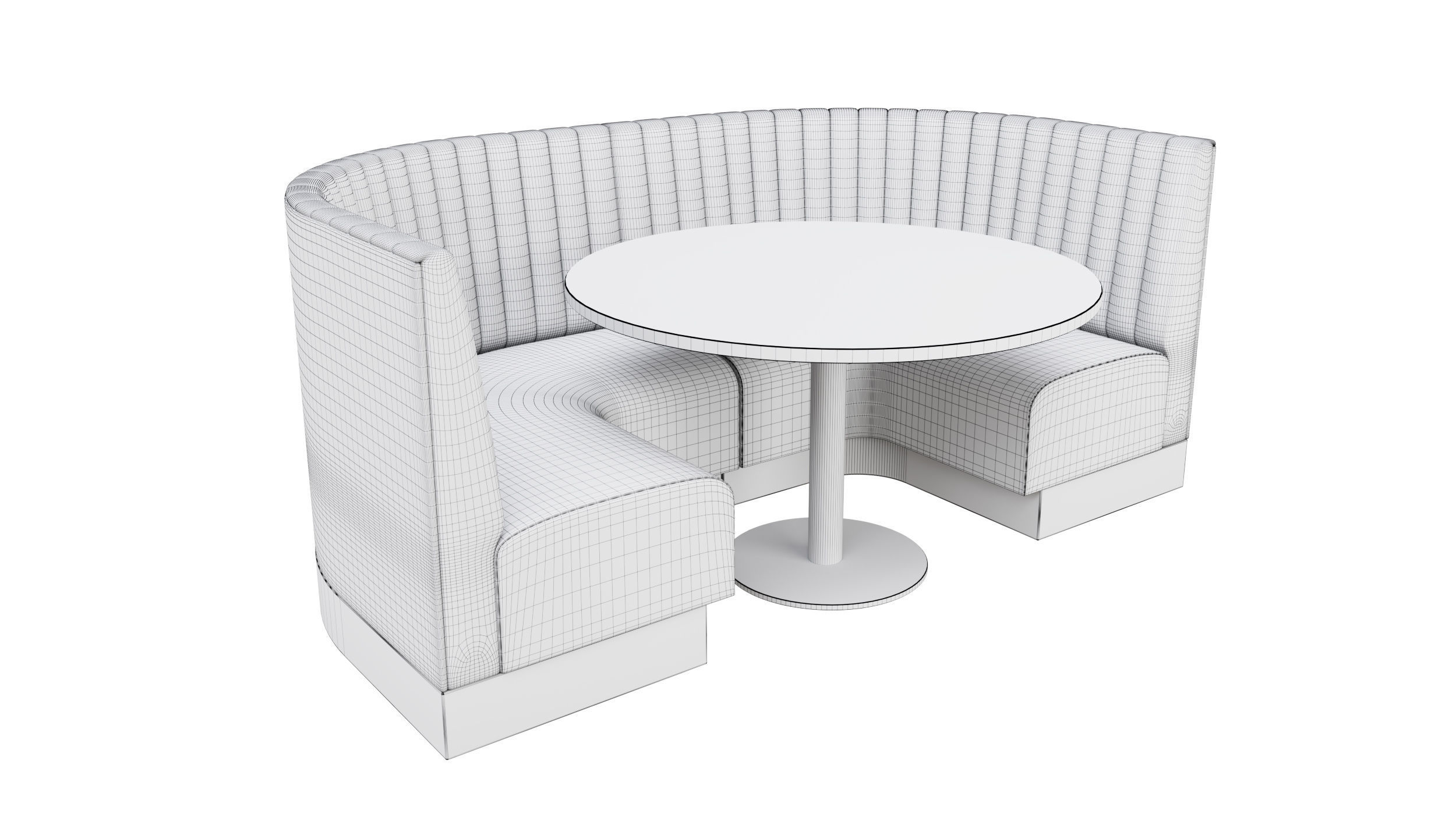Bench Restaurant 3D model_3