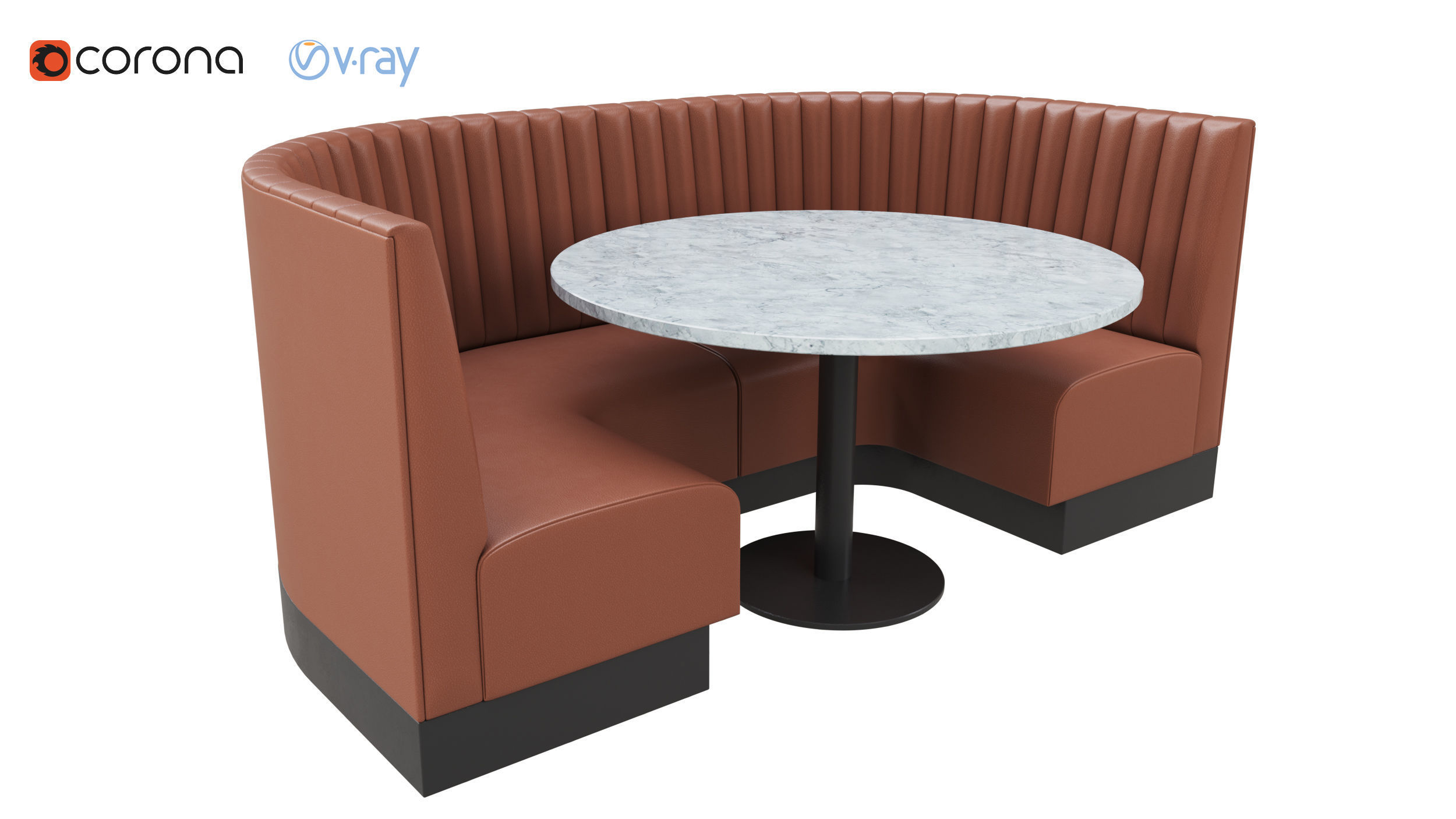Bench Restaurant 3D model_1