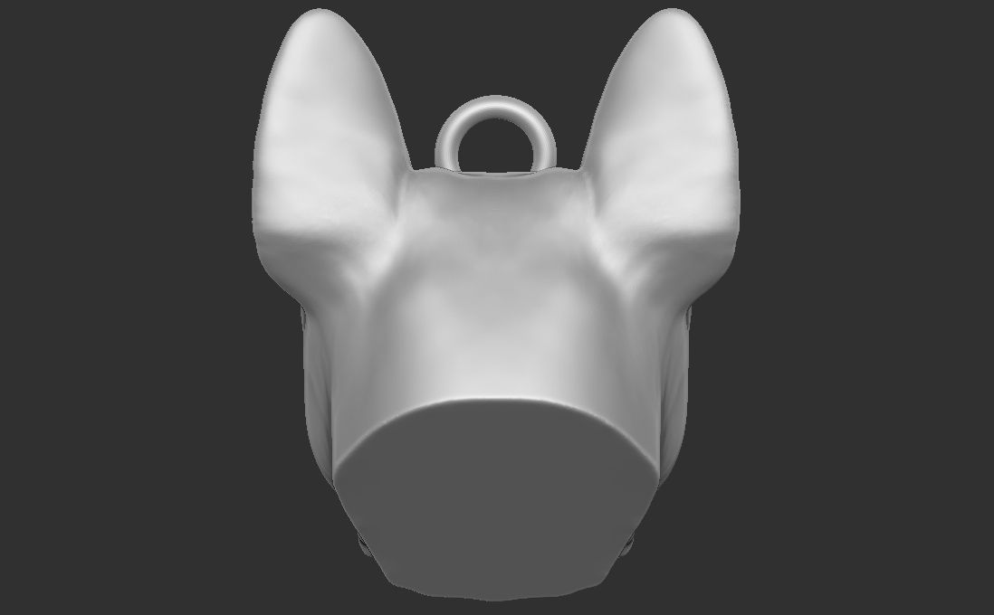 French Bulldog head key ring for 3D printing 3D print model_24