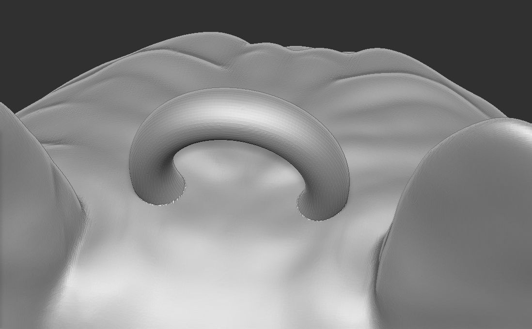 French Bulldog head key ring for 3D printing 3D print model_12