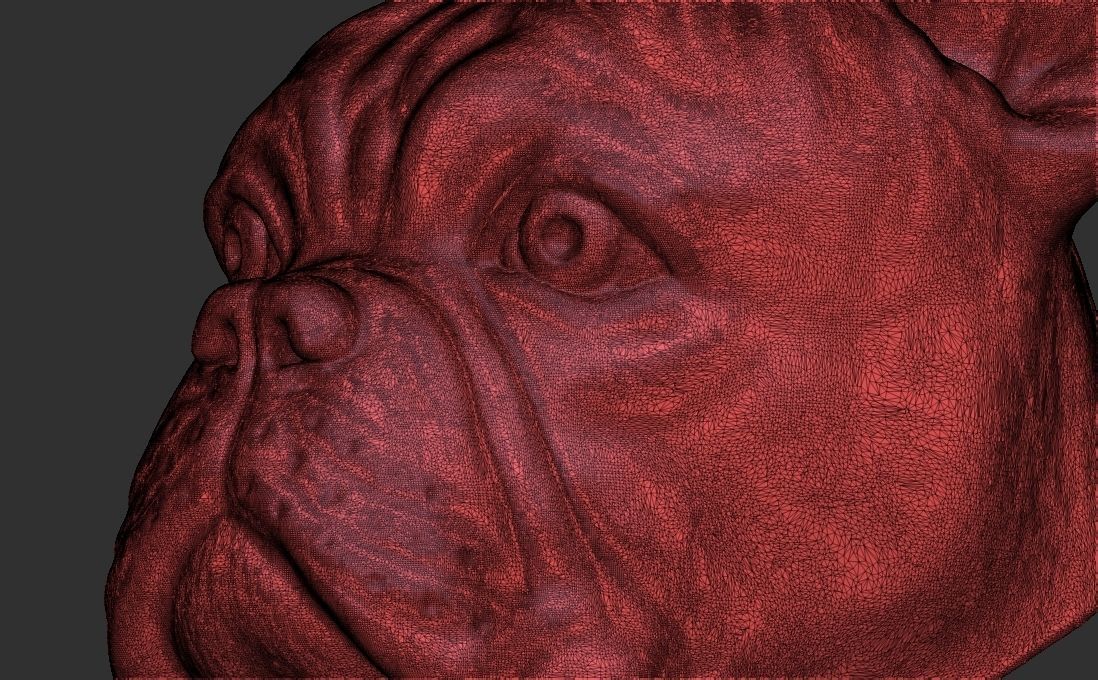 French Bulldog head key ring for 3D printing 3D print model_18