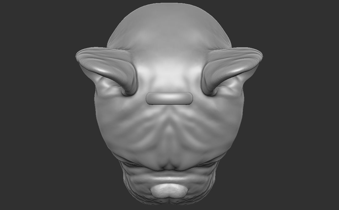 French Bulldog head key ring for 3D printing 3D print model_14