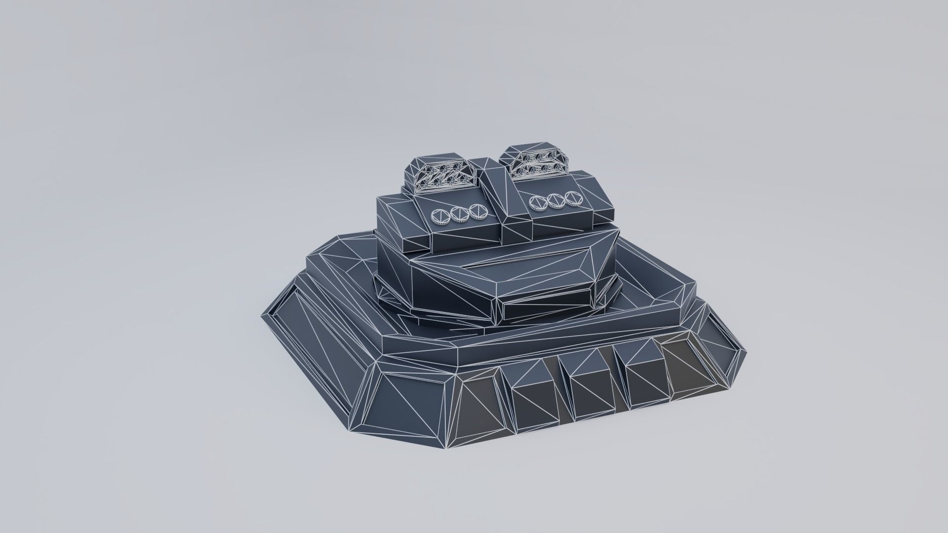 Missile Turret Low-poly 3D model_14