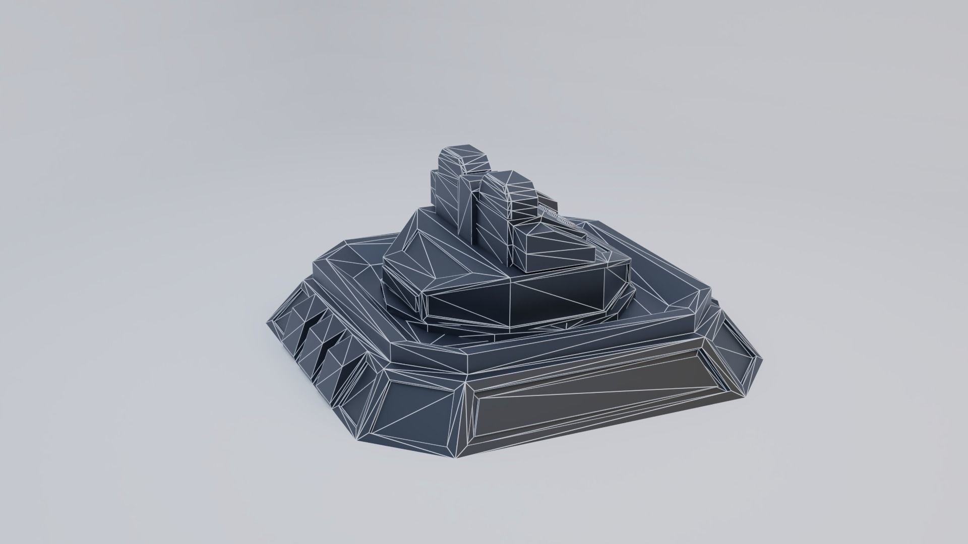 Missile Turret Low-poly 3D model_19