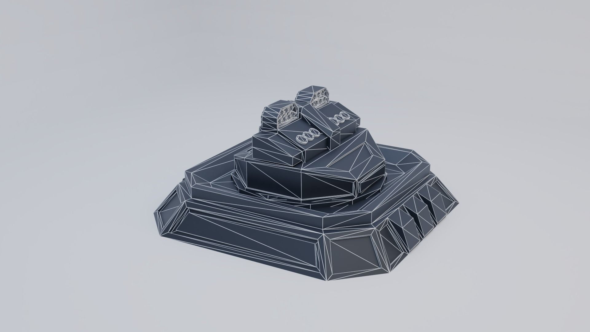 Missile Turret Low-poly 3D model_16