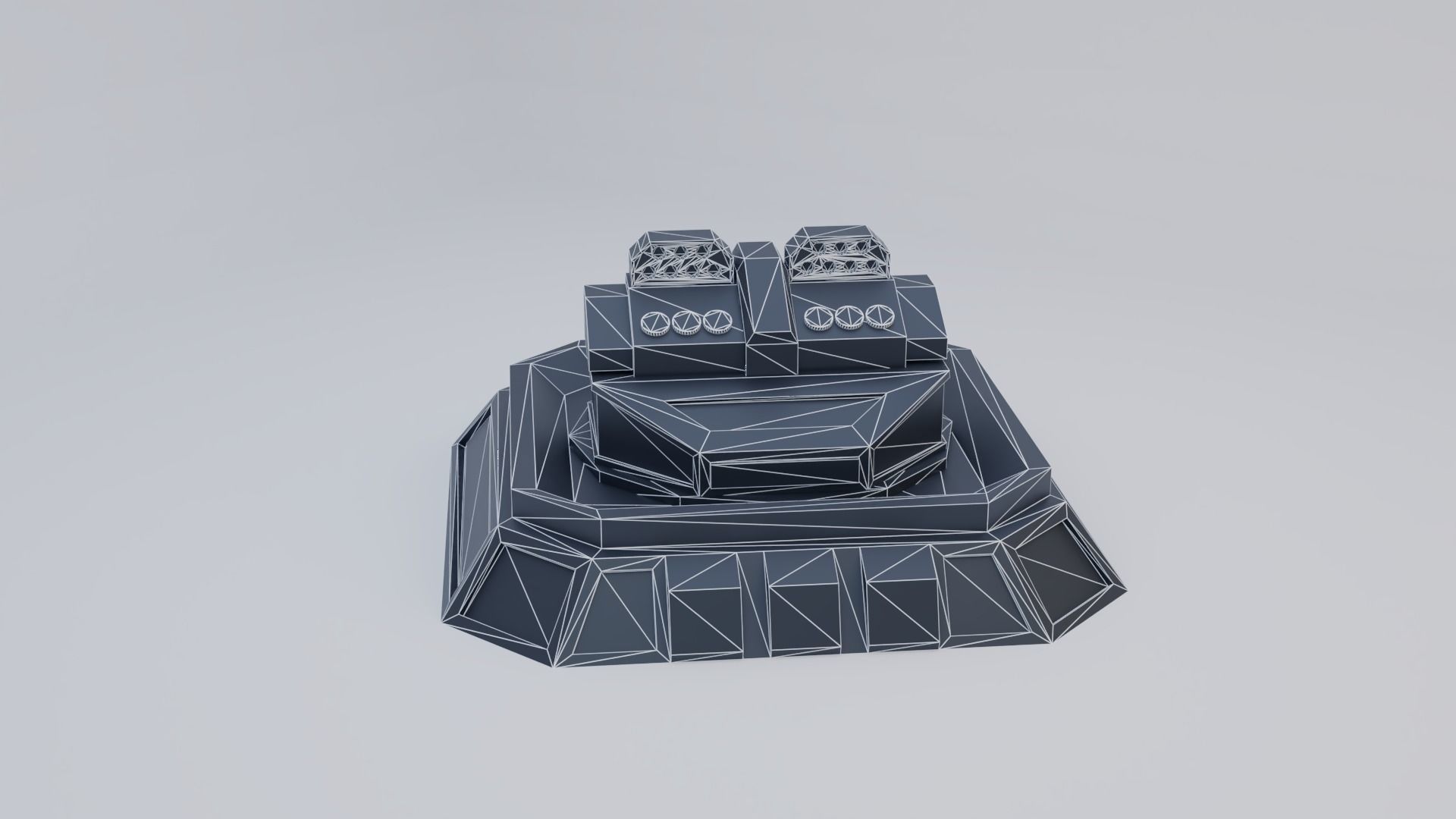 Missile Turret Low-poly 3D model_13
