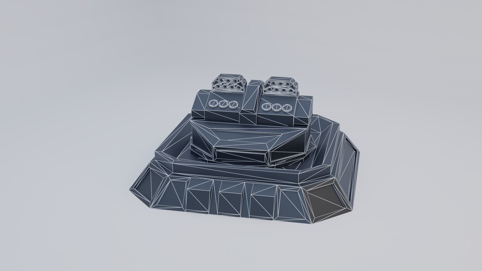 Missile Turret Low-poly 3D model_12