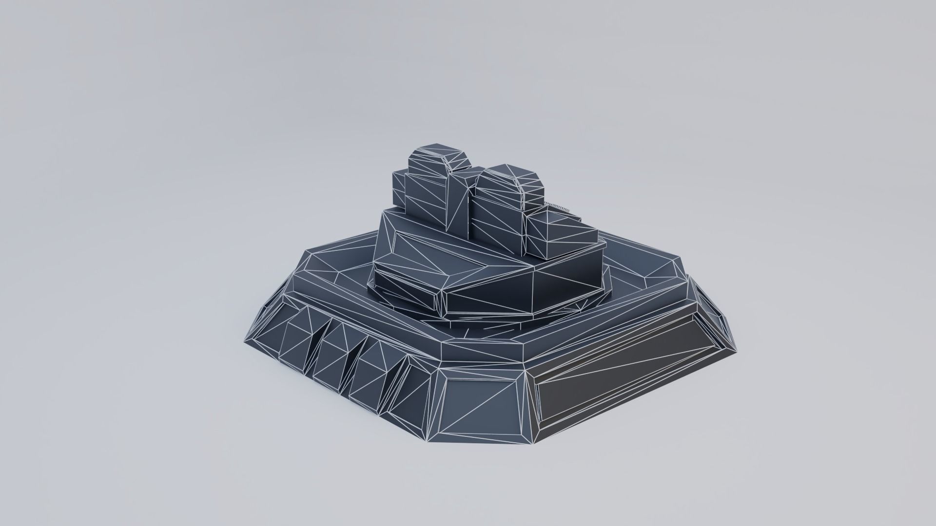 Missile Turret Low-poly 3D model_20