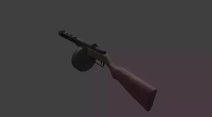 ppsh-41 rifle Free low-poly 3D model
