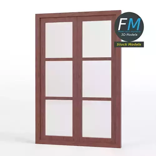 Six panel double window