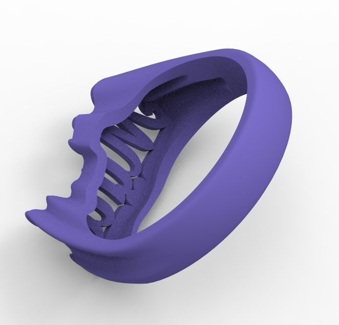 Minti name ring 3D print model_6