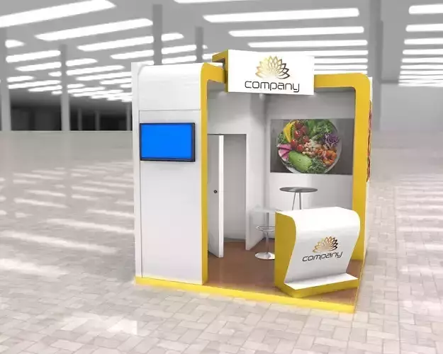 Exhibition Stand Booth stall 3x3m Height 330cm 2 Sides Open