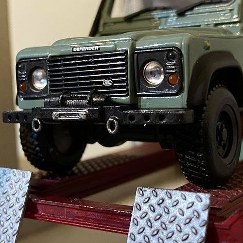 1-43 SCALE MODEL LAND ROVER DEFENDER WINCH BUMPER 3D print model
