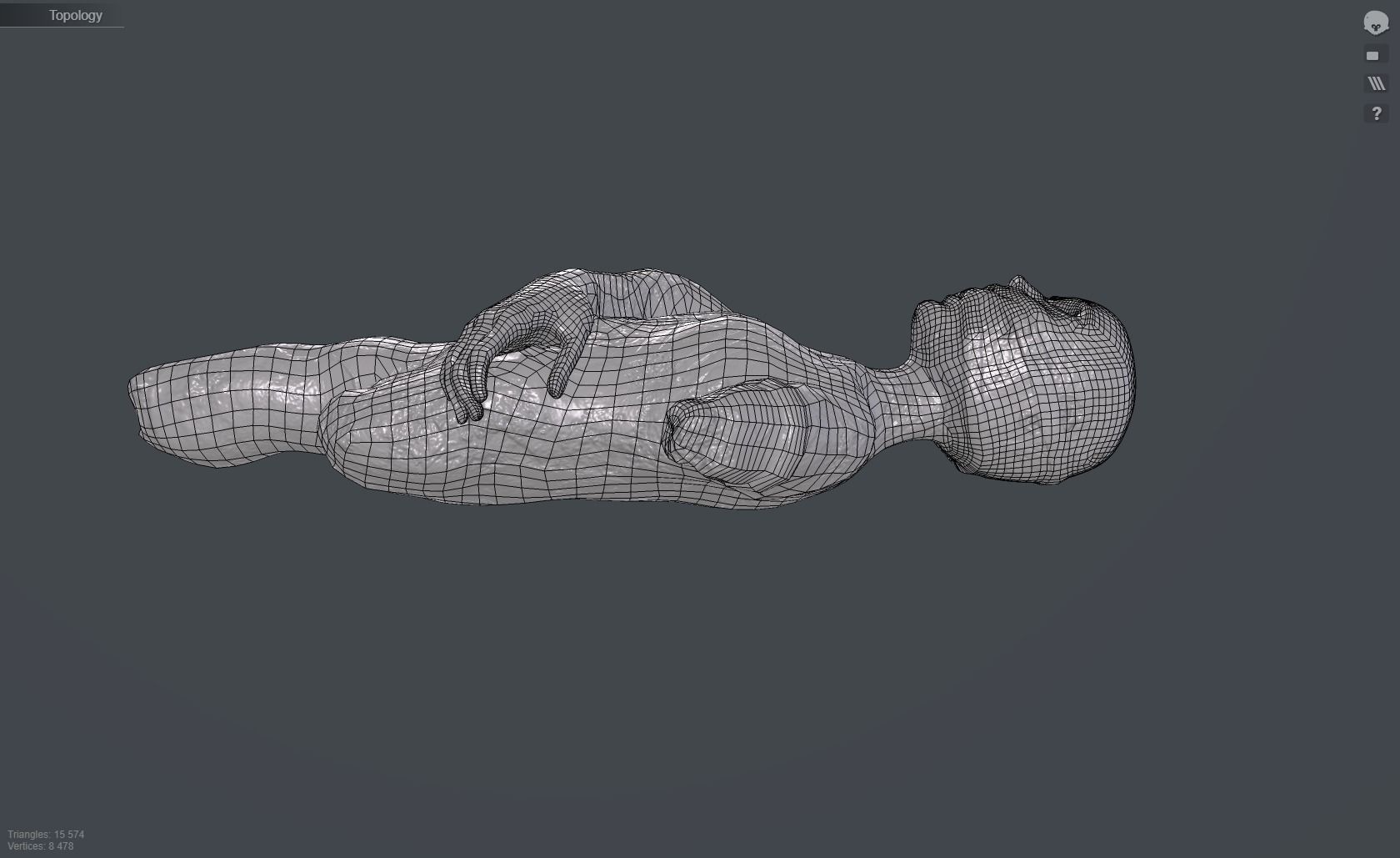 Tortured Dead Body Low-poly 3D model_6