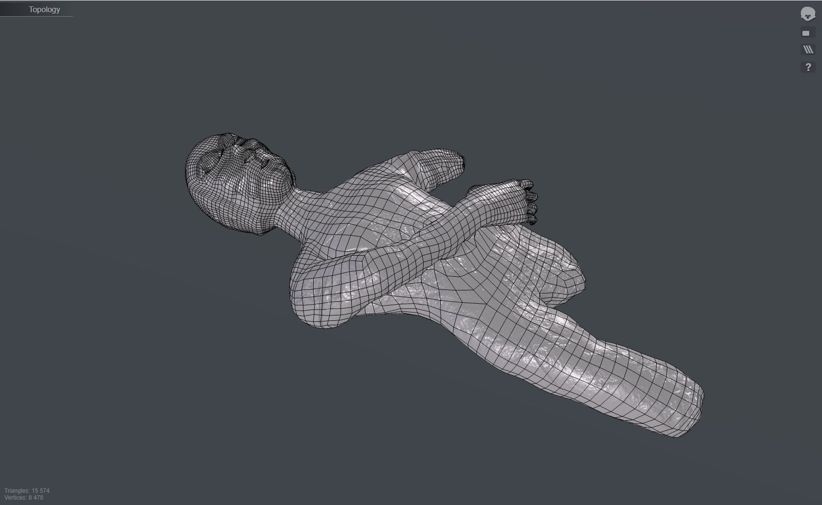 Tortured Dead Body Low-poly 3D model_5