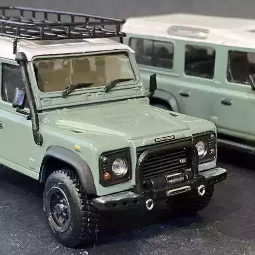 1-43 SCALE MODEL LAND ROVER DEFENDER WINCH BUMPER WITH A BAR 3D print model