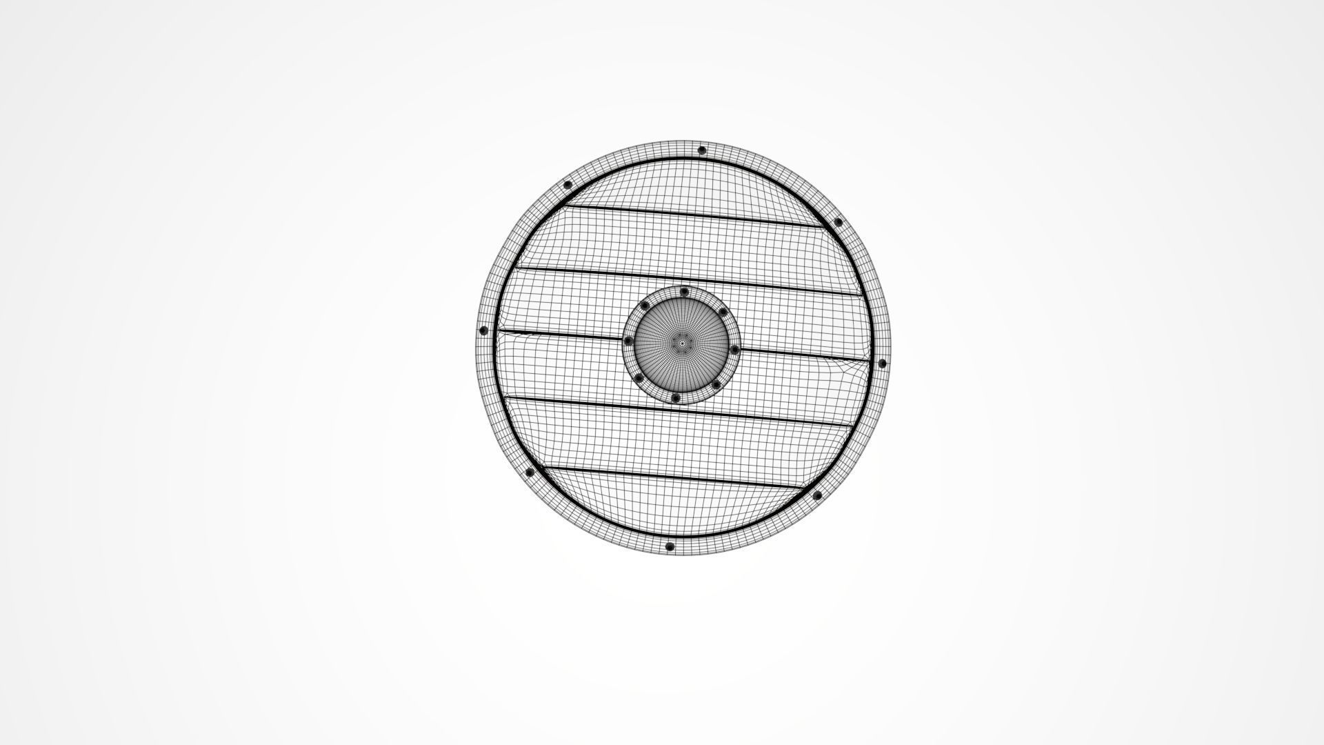 Shield viking 3D model_5