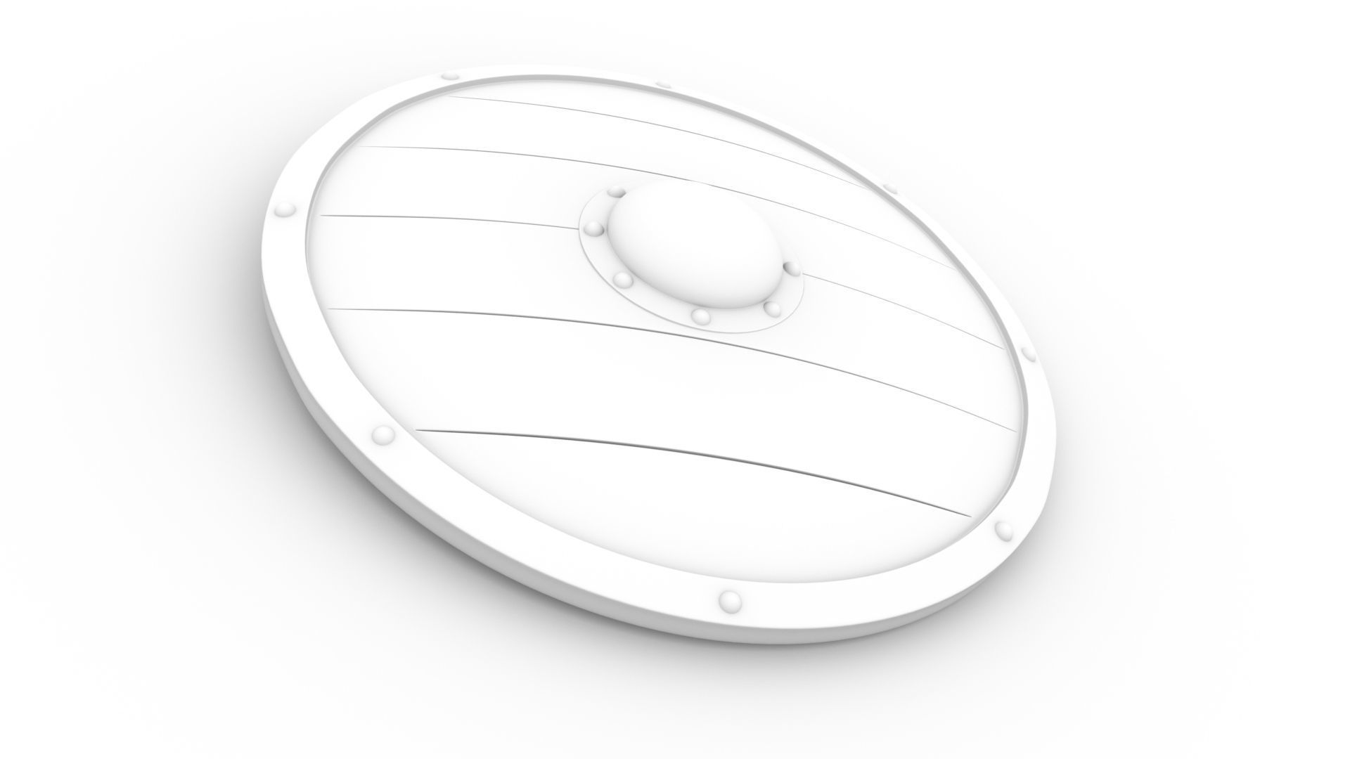 Shield viking 3D model_4