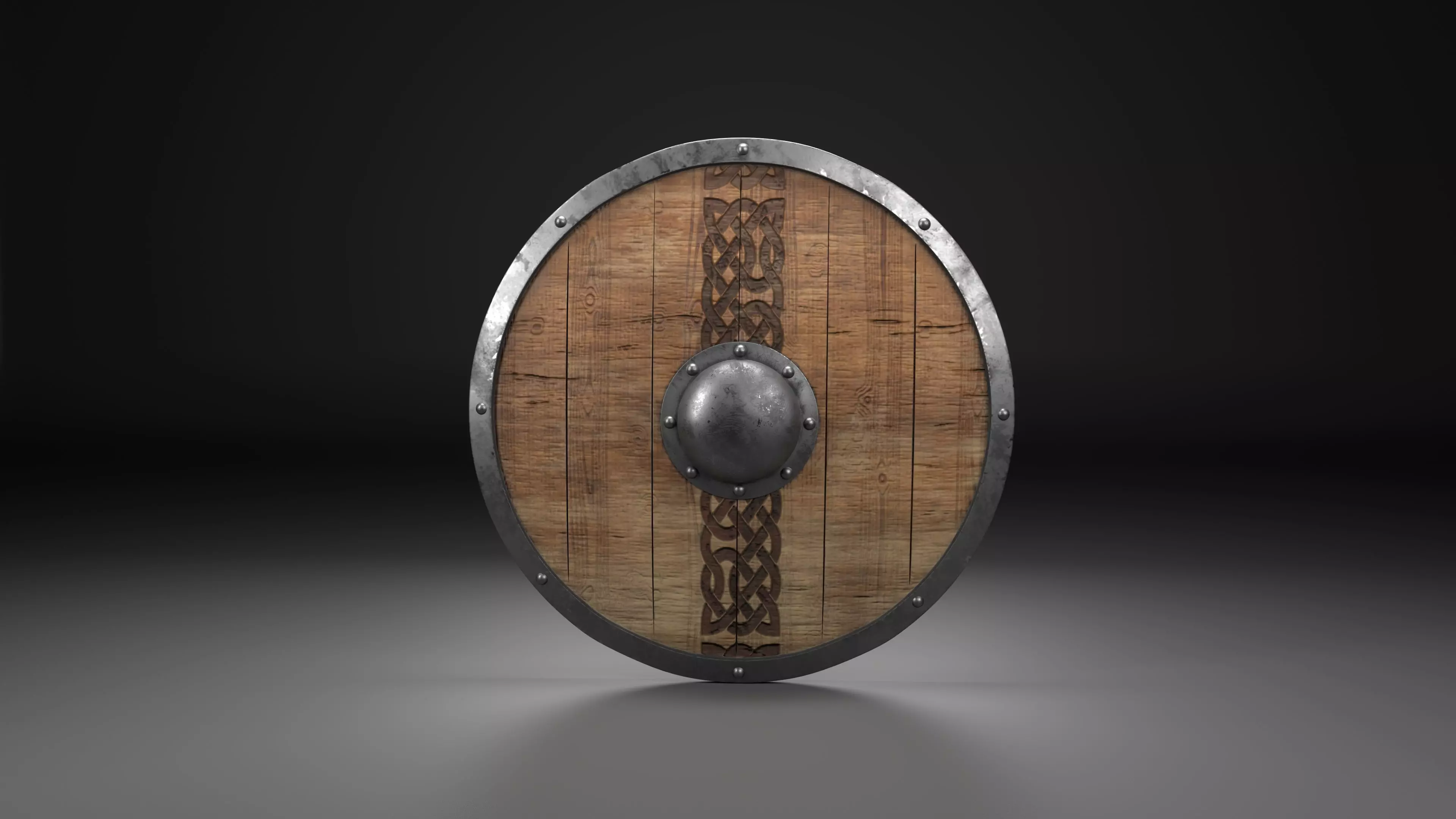 Shield viking 3D model_0