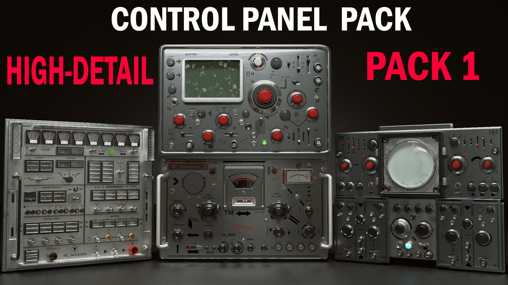 Control panel pack 1 3D model_1