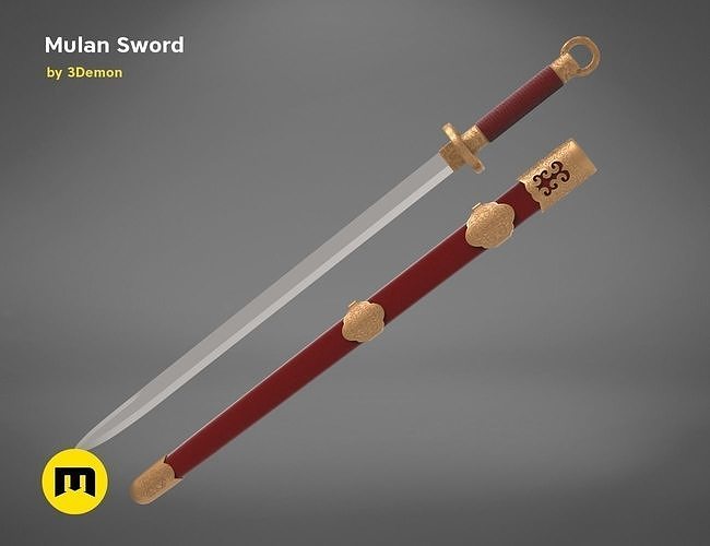 Mulan Sword and Sheath 3D print model