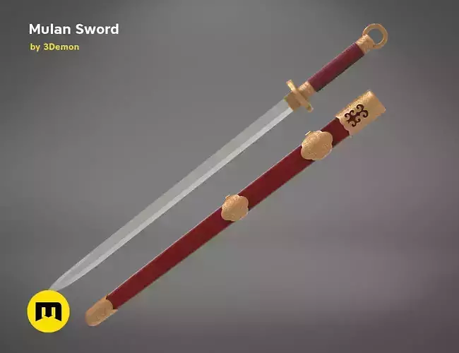Mulan Sword and Sheath 3D print model