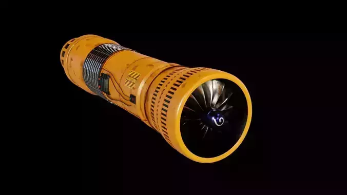 Turbine 3D model light saber from star wars force awakens Low-poly 3D model