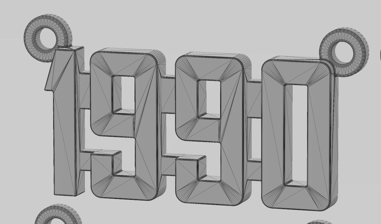 1990s pendant and charms mini set 3D print model_13