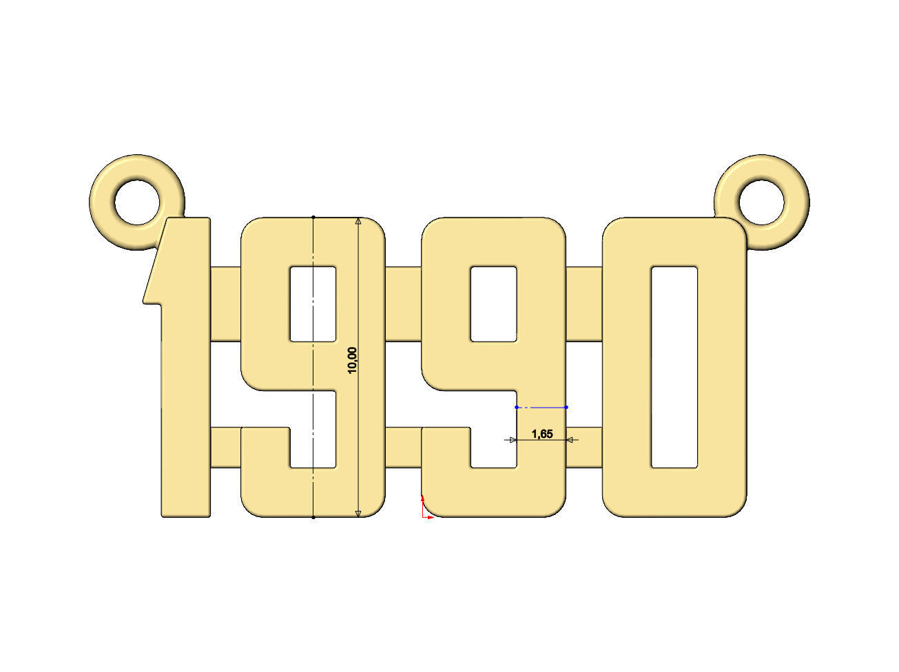 1990s pendant and charms mini set 3D print model_5