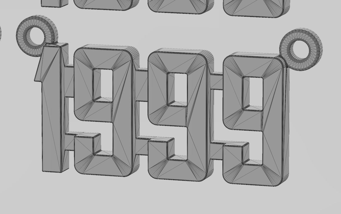 1990s pendant and charms mini set 3D print model_14