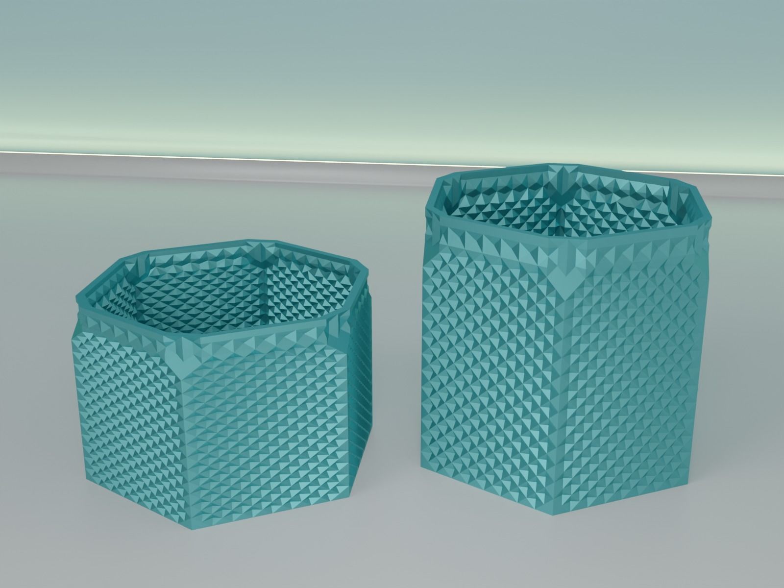succulent plant pot 34 3D print model_1