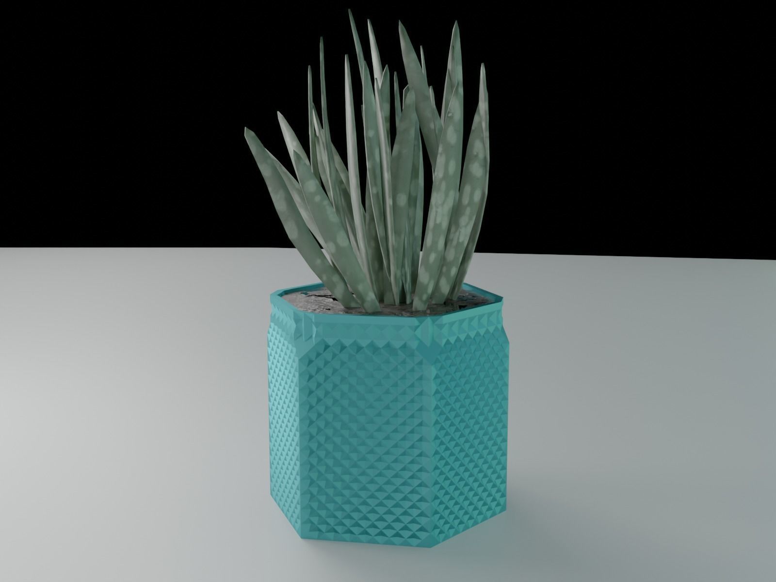 succulent plant pot 34 3D print model_18