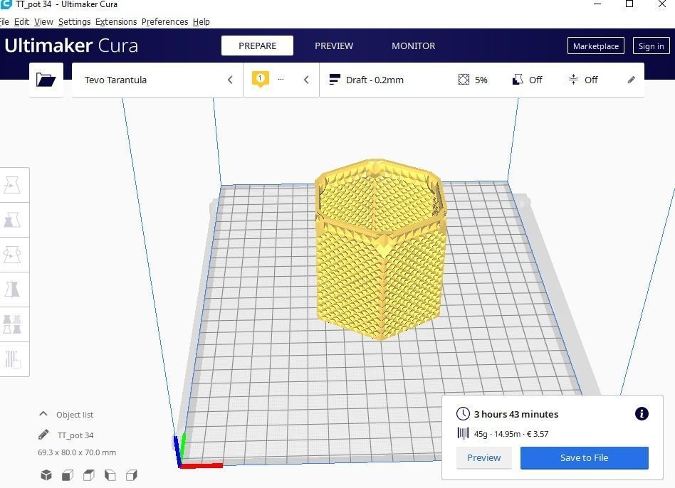 succulent plant pot 34 3D print model_14
