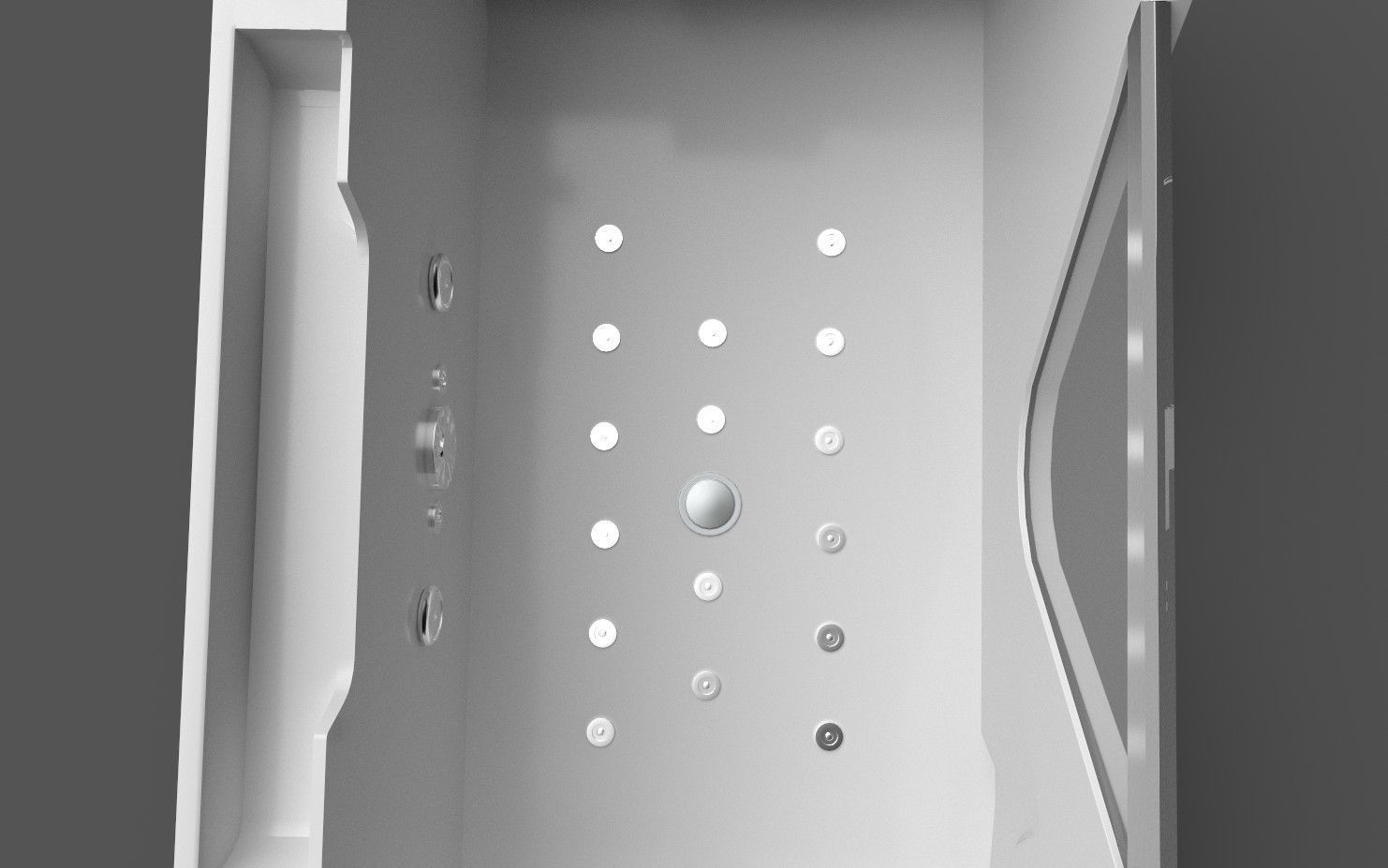 Jacuzzi bathtub Low-poly 3D model_1