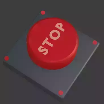 Emergency Button Low-poly 3D model