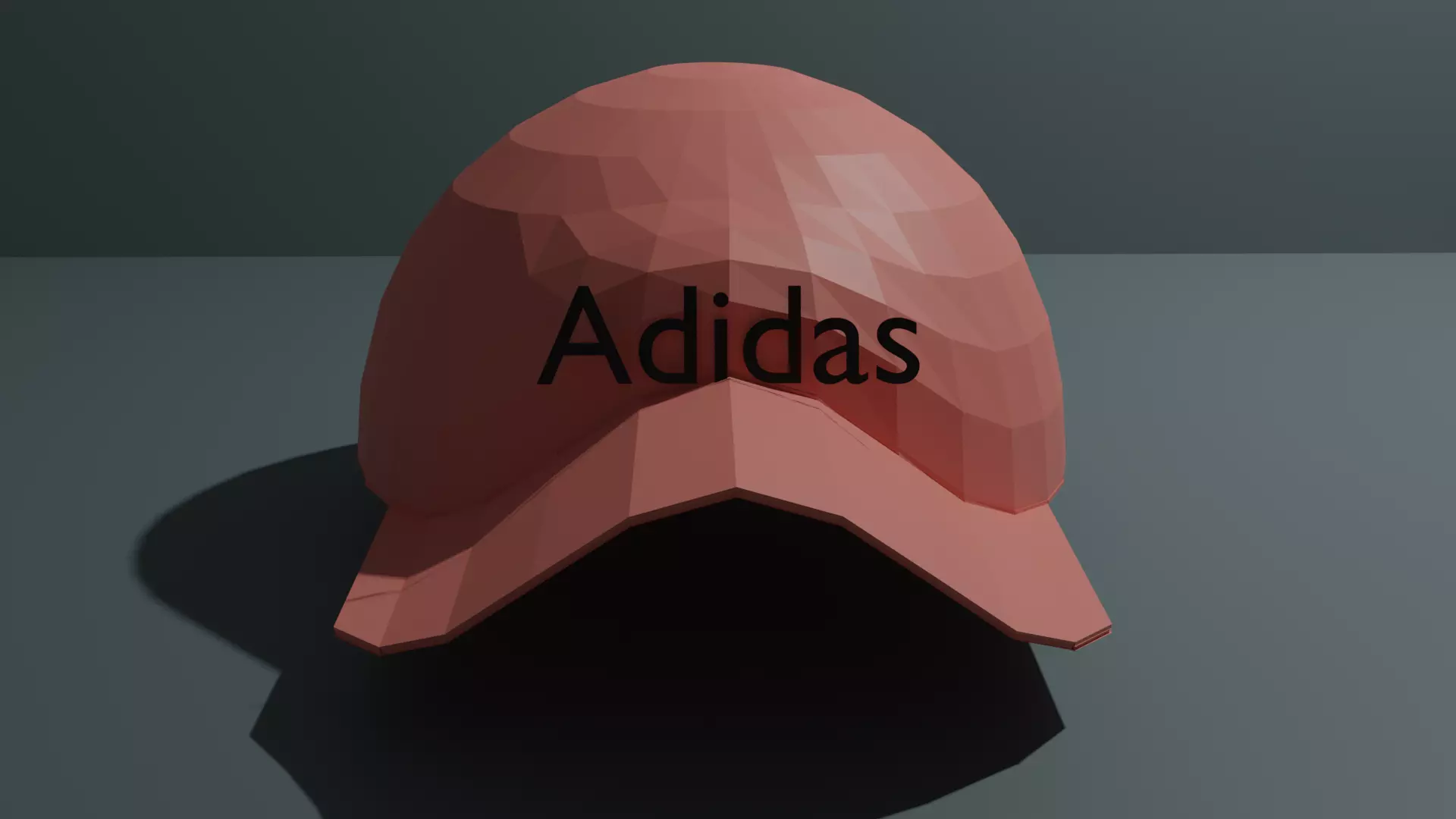 Cap Adidas Low-poly 3D model_0
