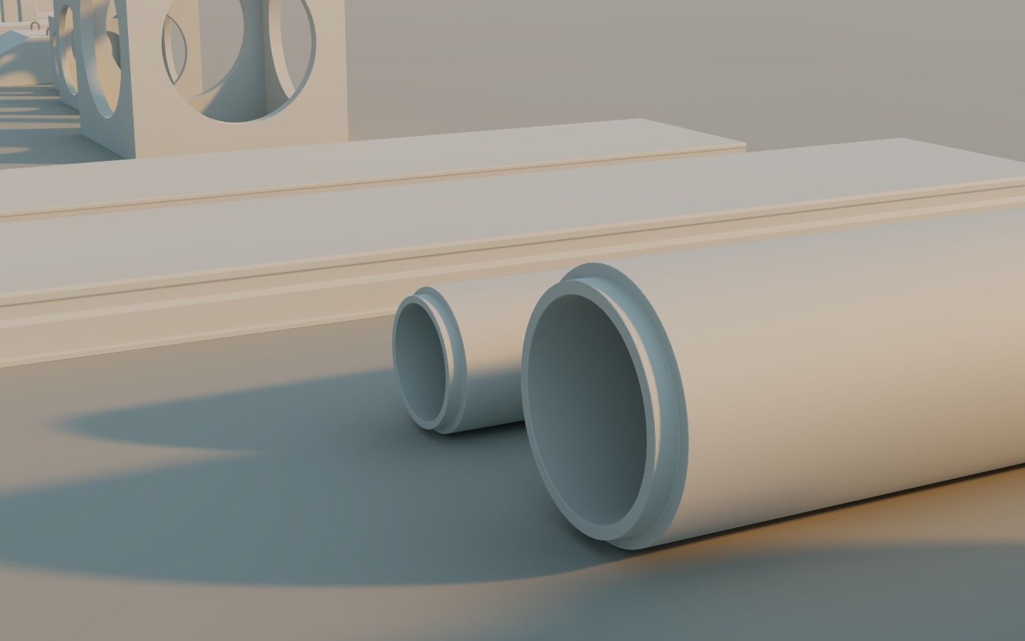 Precast Concrete Elements Collection - 20 Items Low-poly 3D model_8