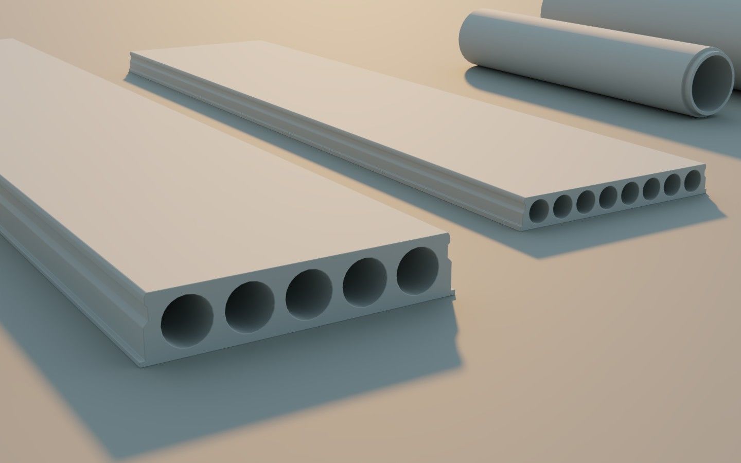 Precast Concrete Elements Collection - 20 Items Low-poly 3D model_7