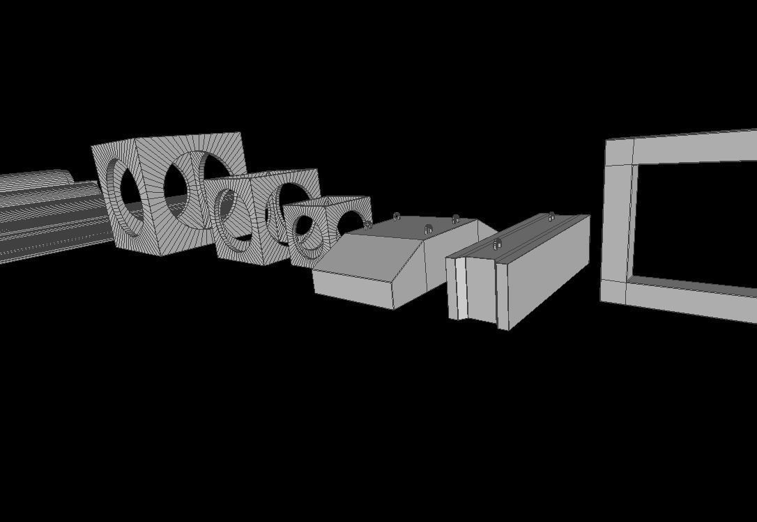 Precast Concrete Elements Collection - 20 Items Low-poly 3D model_13