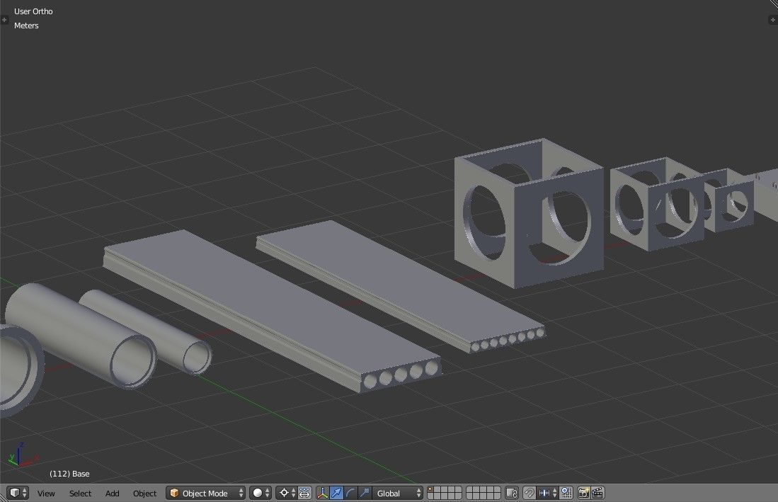 Precast Concrete Elements Collection - 20 Items Low-poly 3D model_21