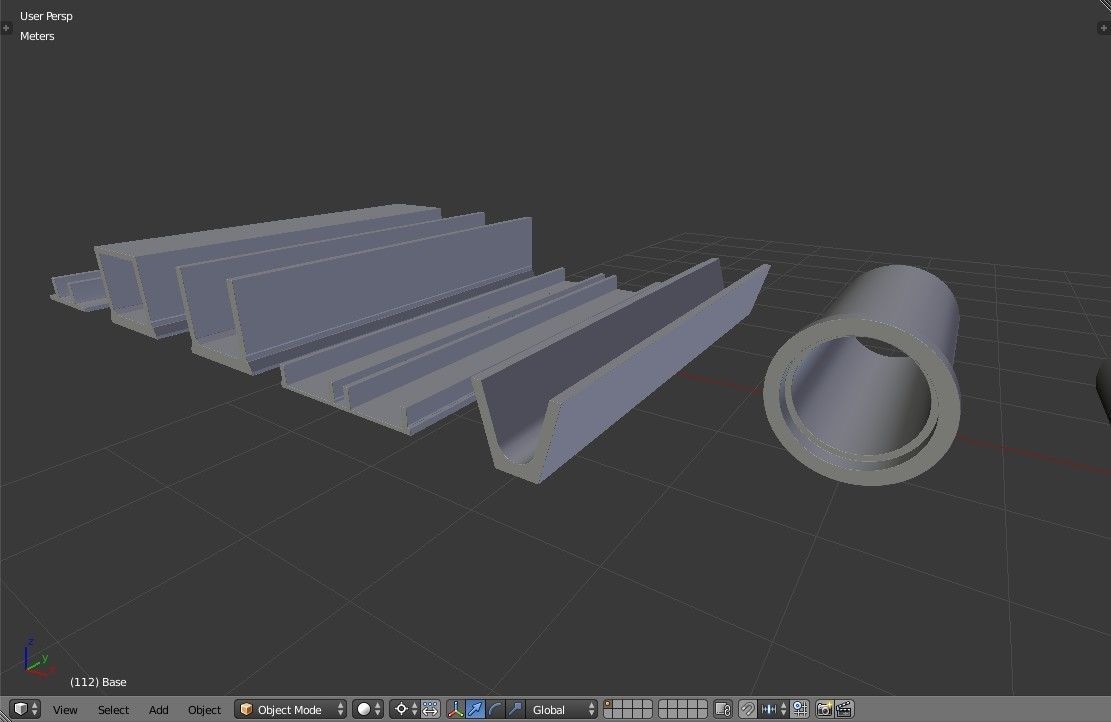 Precast Concrete Elements Collection - 20 Items Low-poly 3D model_24